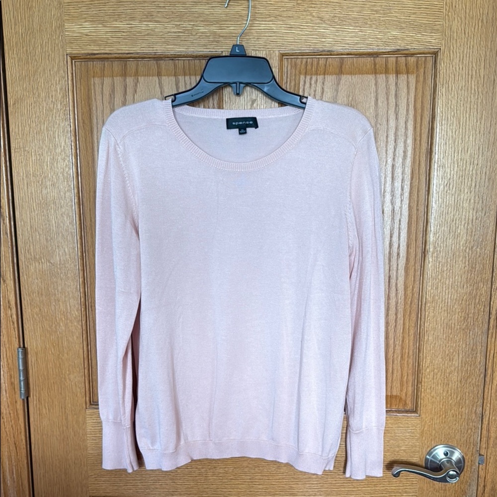 Spense Light Pink Crew Neck Sweater